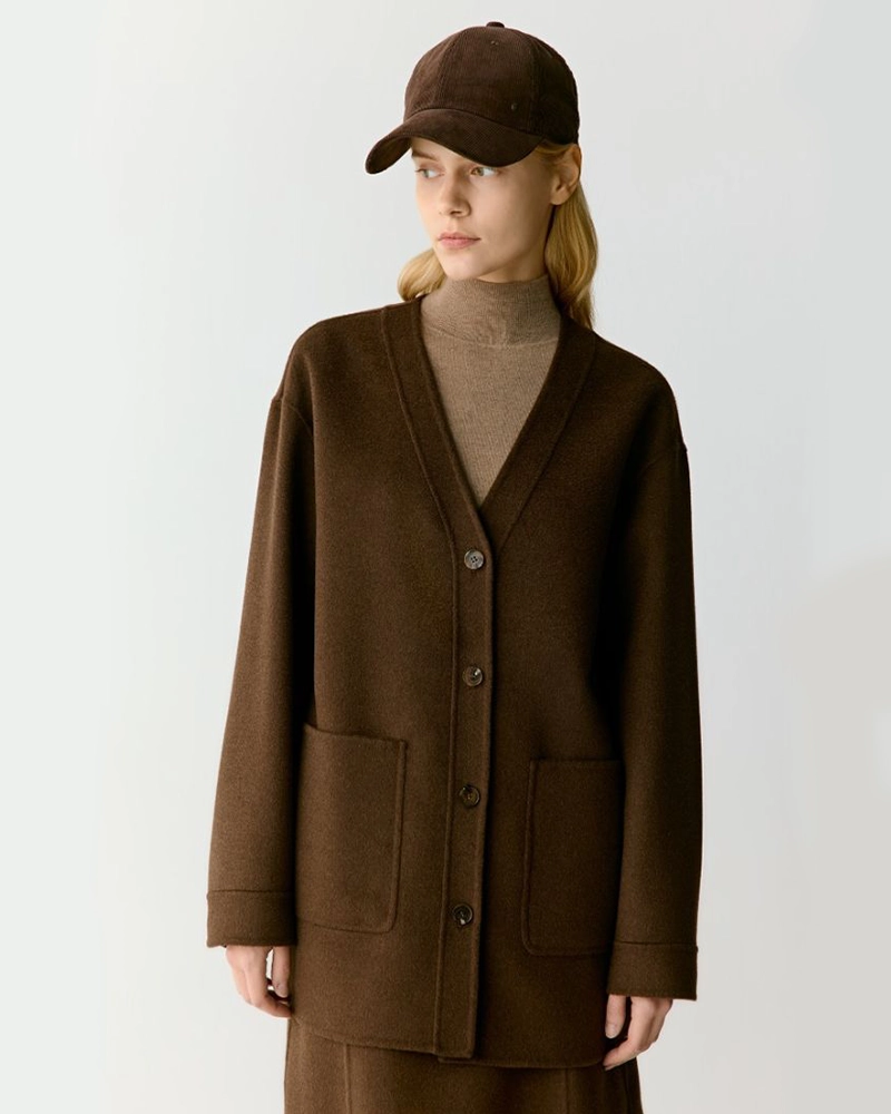 ICICLE Short Double Face Yak Wool Coat