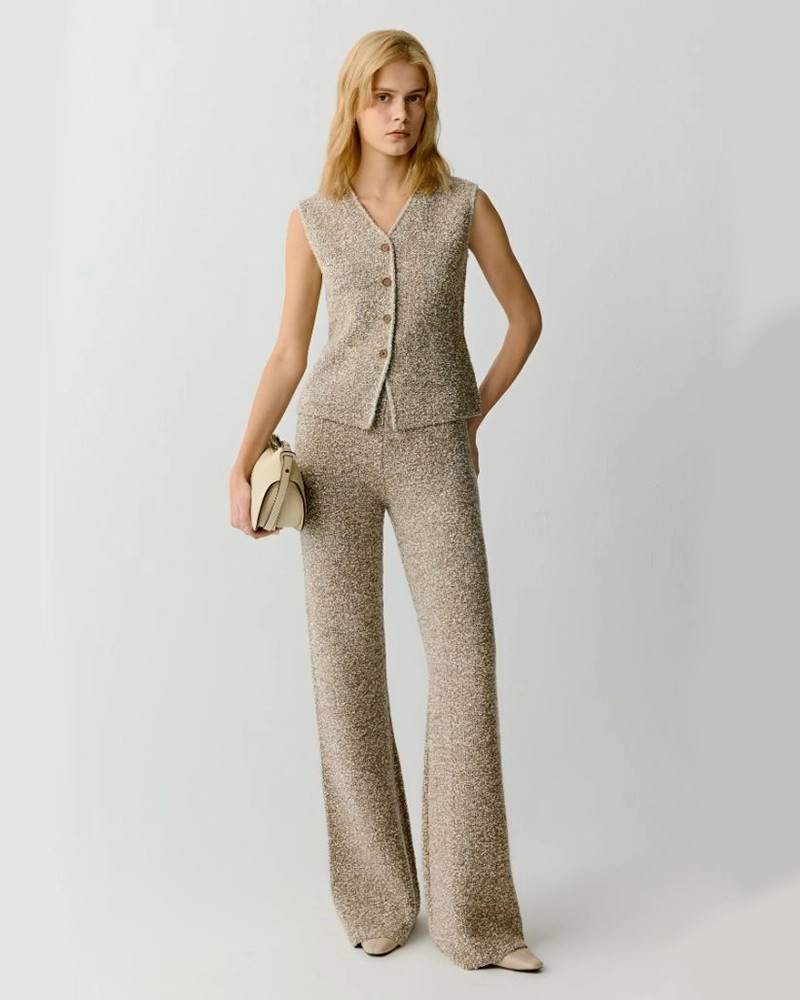 ICICLE Straight Leg Wool And Cashmere Trousers