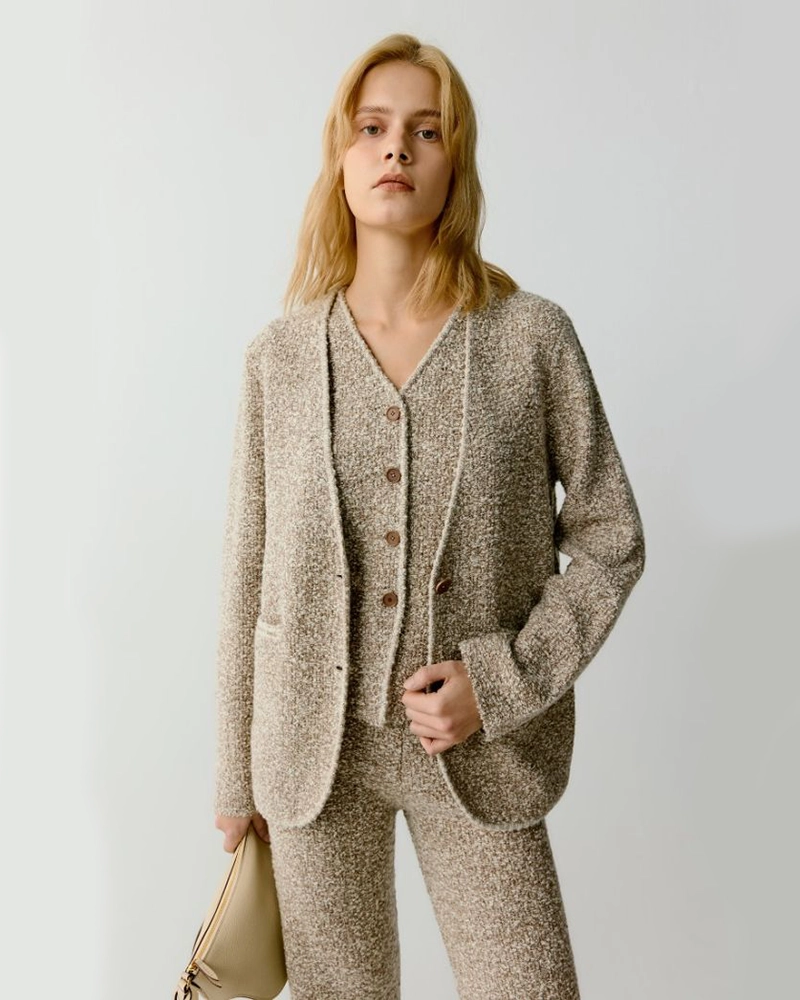 ICICLE V-neck Wool And Cashmere Cardigan