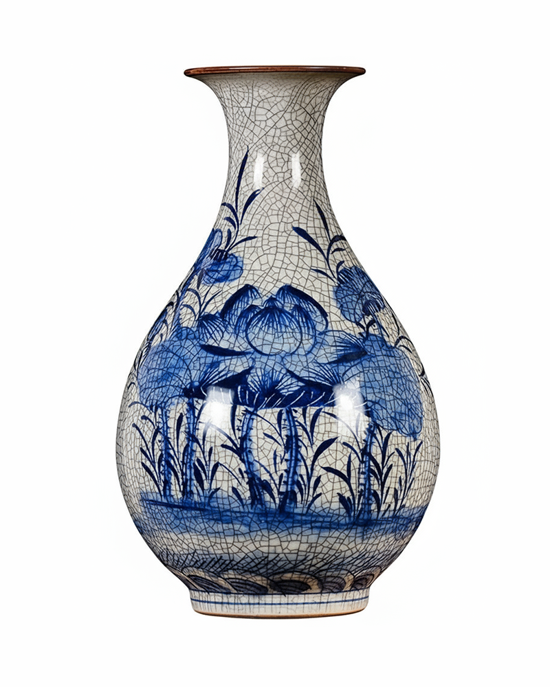 Jingdezhen Porcelain Hand-painted Blue And White Porcelain Vase