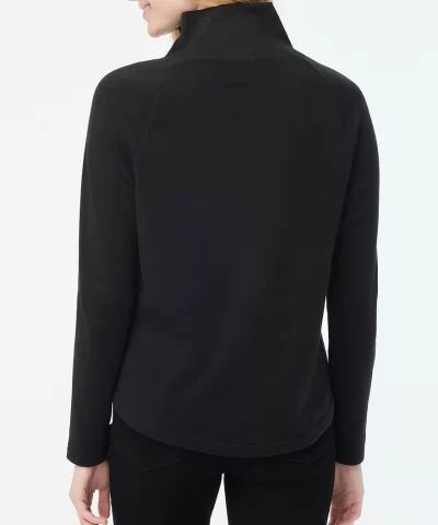 J. Crew Factory Tartan wide jeweled button-neck pullover sweatshirt - Image 3