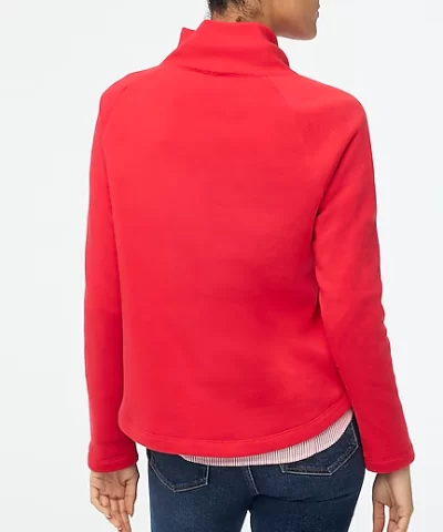 J. Crew Factory Tartan wide jeweled button-neck pullover sweatshirt - Image 7