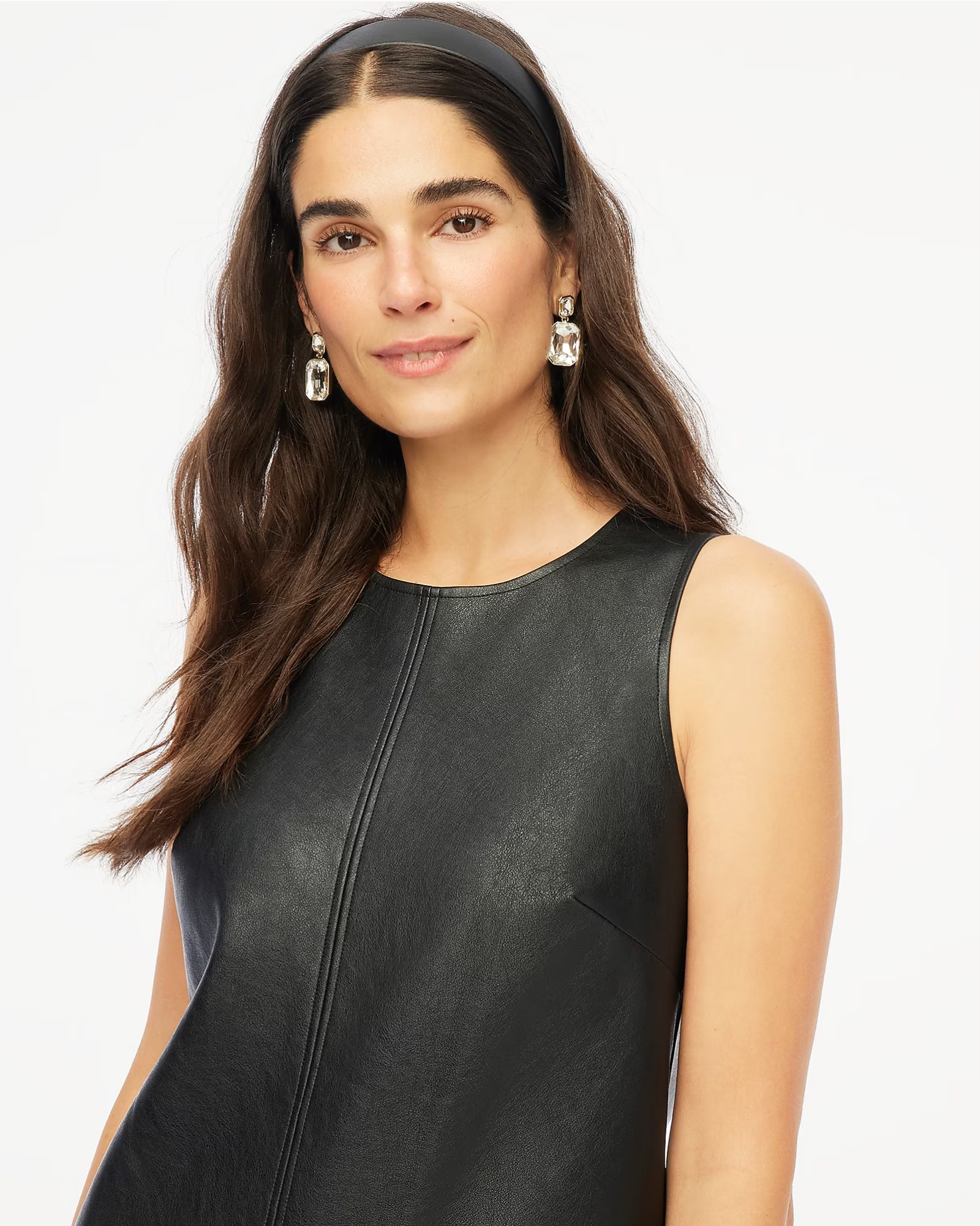 Alternative view of J. Crew Factory Faux-leather shift dress