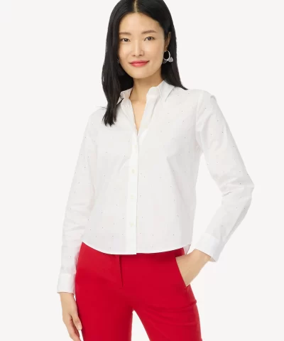 J. Crew Factory Rhinestone modern button-down - Image 5