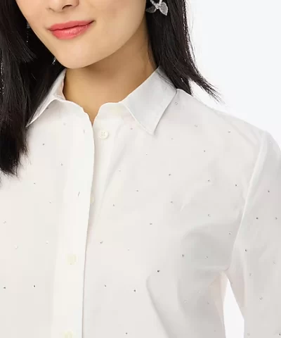 J. Crew Factory Rhinestone modern button-down - Image 6