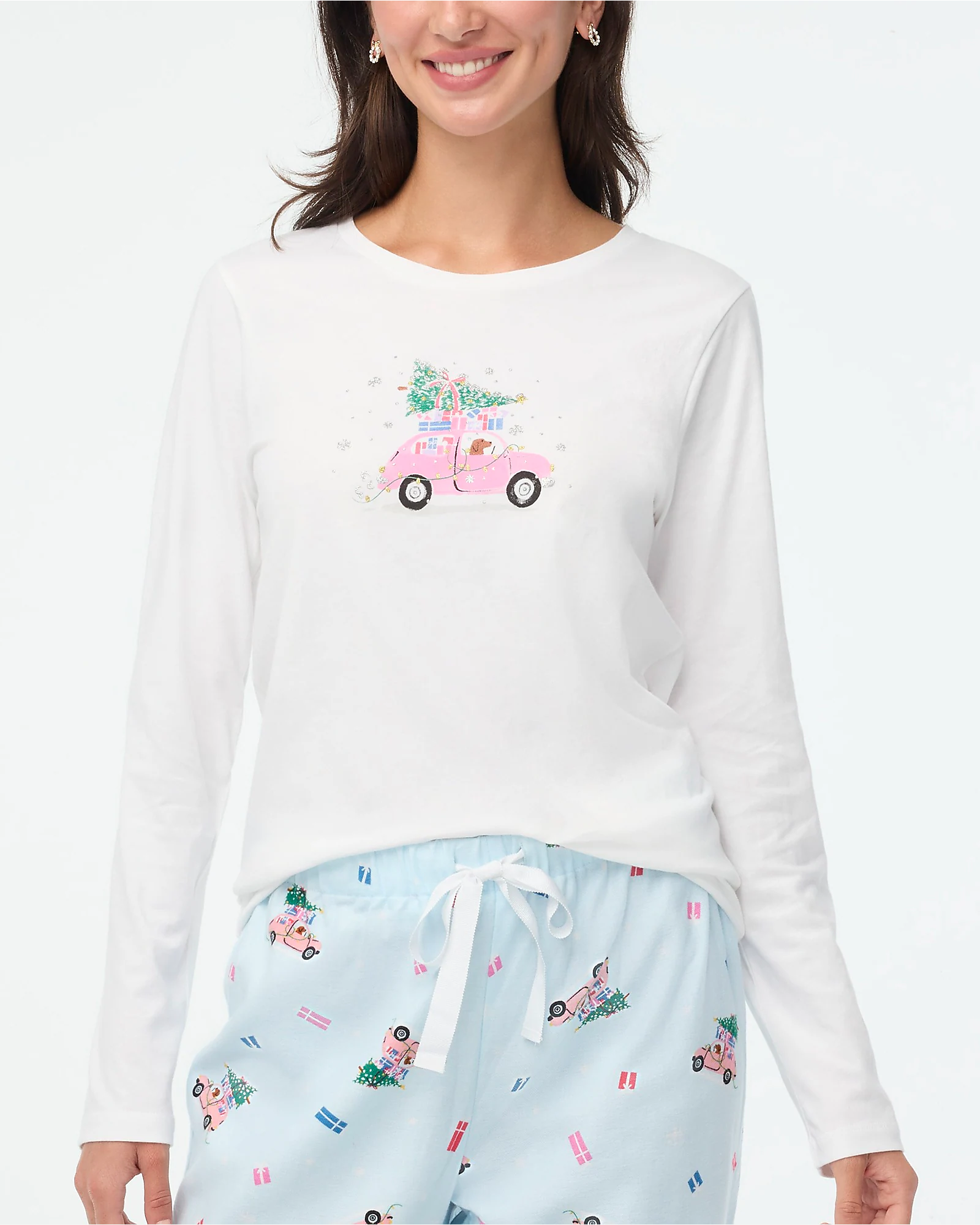 Alternative view of J. Crew Factory Long-sleeve car and tree graphic tee