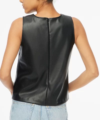 J. Crew Factory Faux-leather shell - Image 3