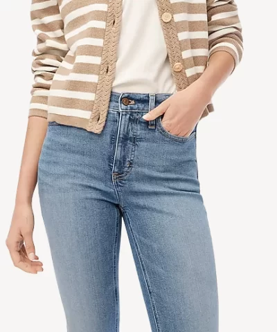 Alternative view of J. Crew Factory Flare crop jean in signature stretch