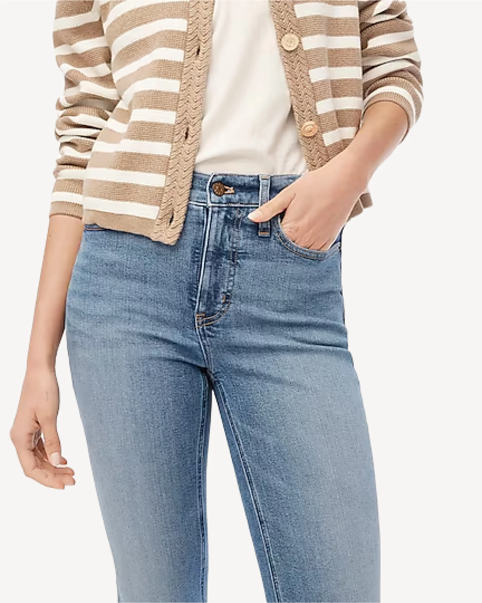 Alternative view of J. Crew Factory Flare crop jean in signature stretch