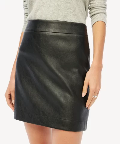 Alternative view of J. Crew Factory Faux-leather A-line mini skirt