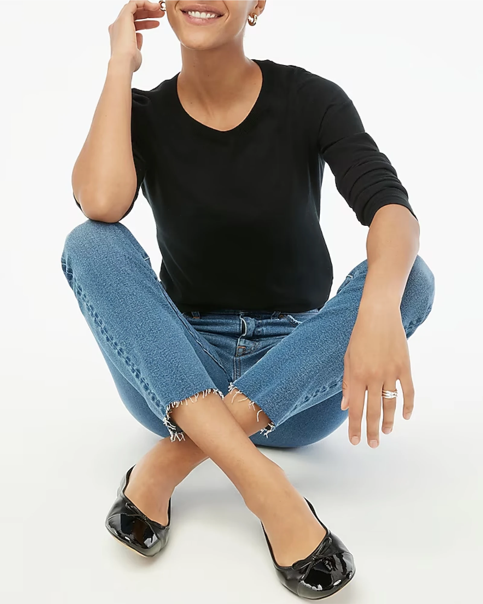 Alternative view of J. Crew Factory Essential straight jean in all-day stretch