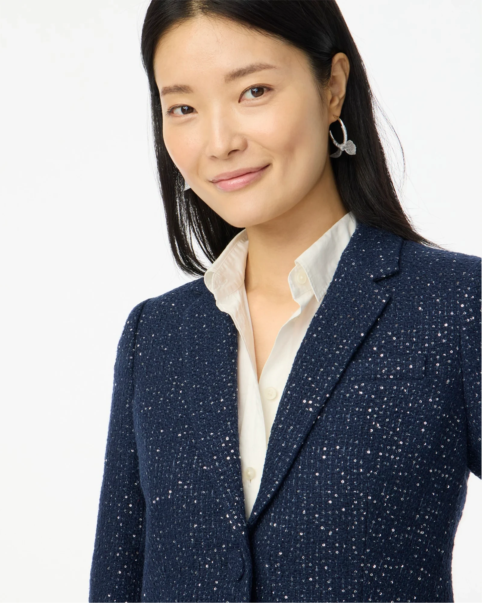 Alternative view of J. Crew Factory Sequin tweed schoolboy blazer