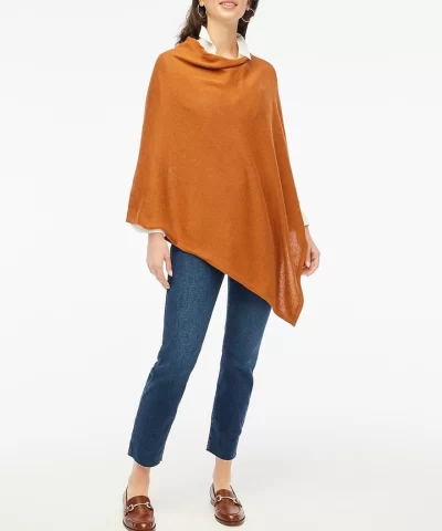 J. Crew Factory cotton-blend triangle sweater poncho - Image 5