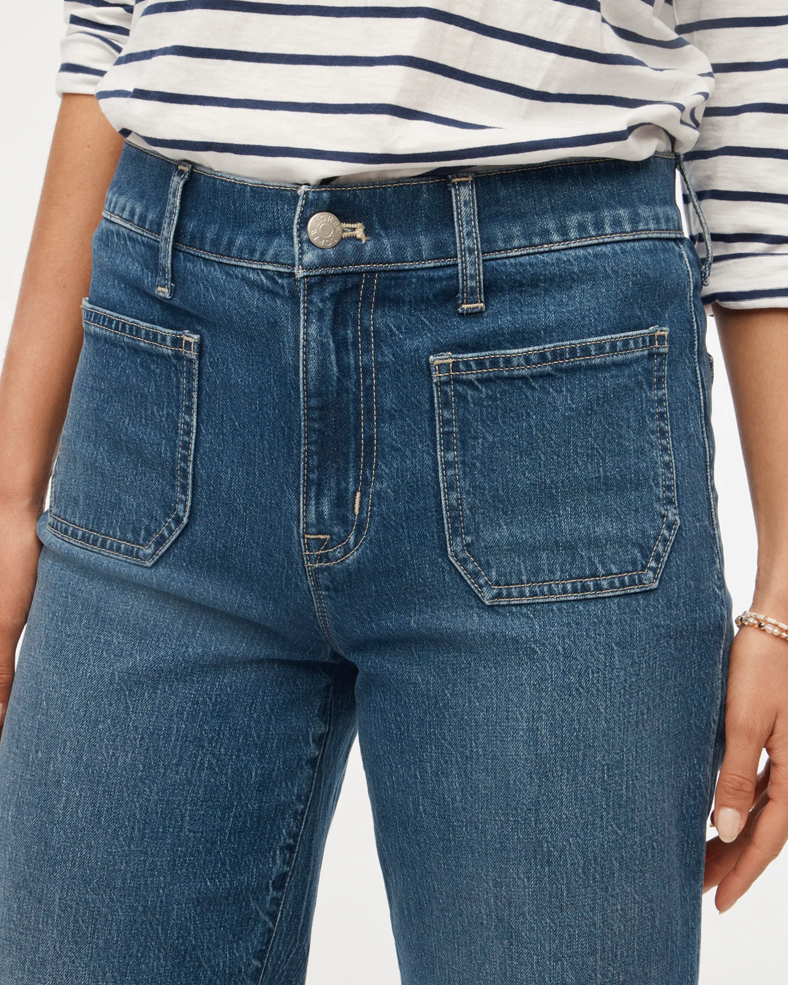 Alternative view of J. Crew Factory wide-leg patch-pocket full-length jean