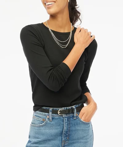 J. Crew Factory long-sleeve ribbed everyday tee - Image 11