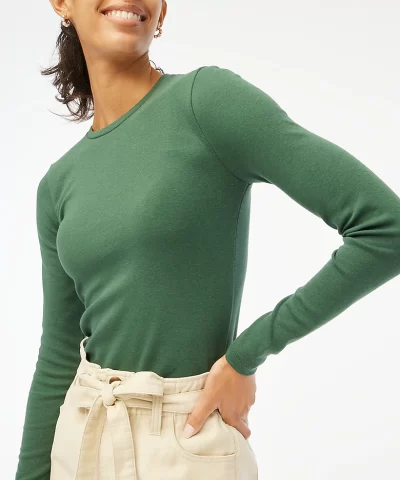 J. Crew Factory long-sleeve ribbed everyday tee - Image 4