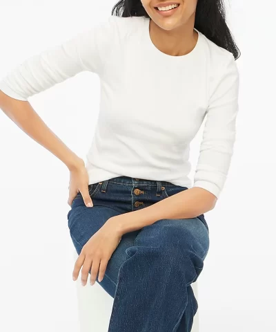 J. Crew Factory long-sleeve ribbed everyday tee - Image 8