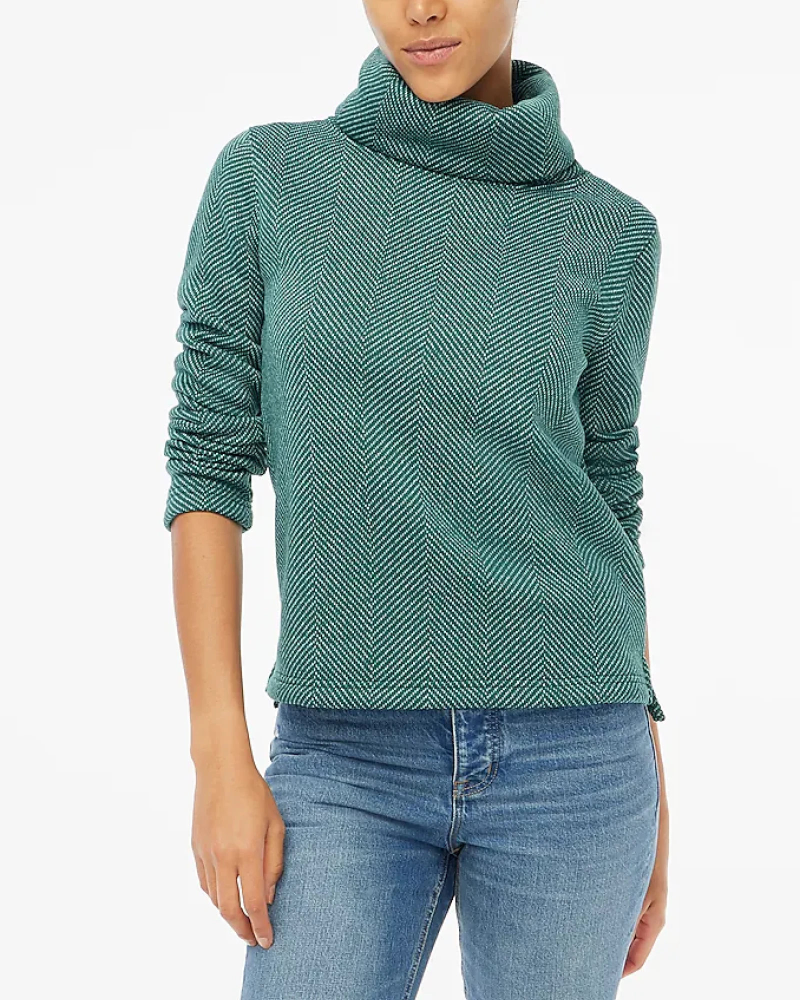 Alternative view of J. Crew Factory long-sleeve funnelneck pullover