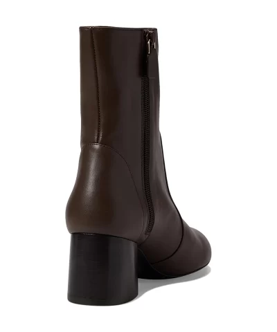 Stuart Weitzman Flareblock Leather Zip Ankle Booties - Image 11