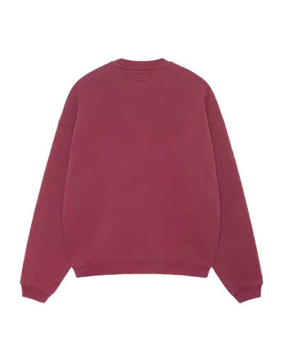 Alternative view of Stussy Big Crackle Sport Crewneck Sweatshirt Burgundy