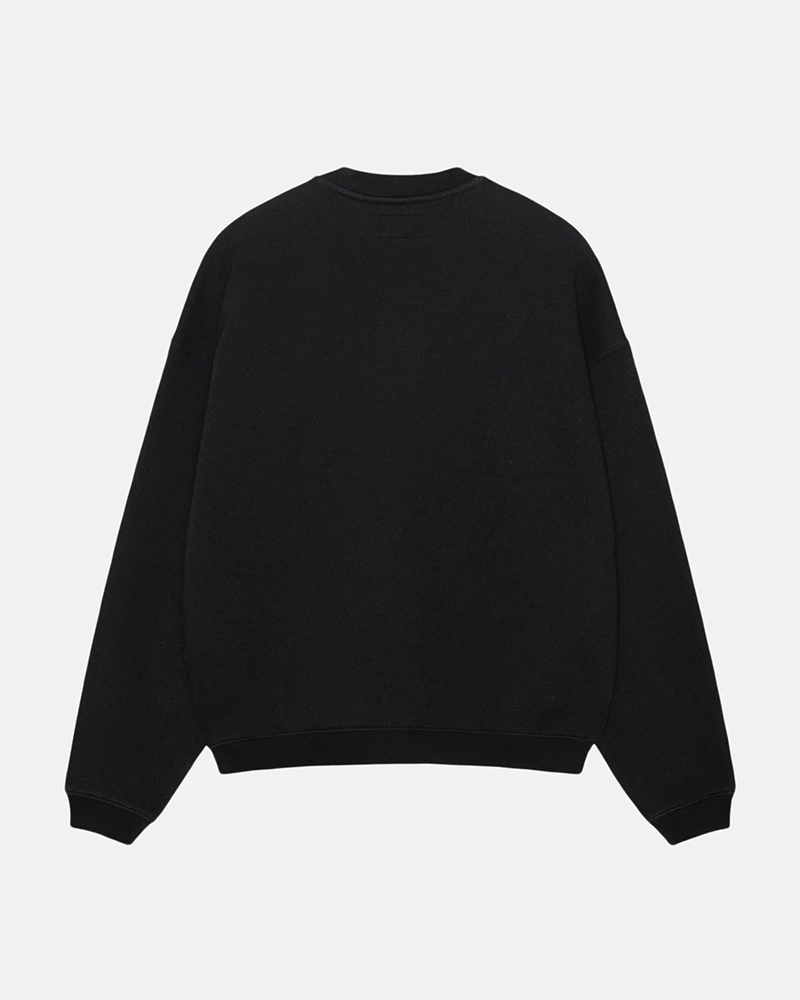 Alternative view of Stussy Big Crackle Sport Crewneck Sweatshirt Black