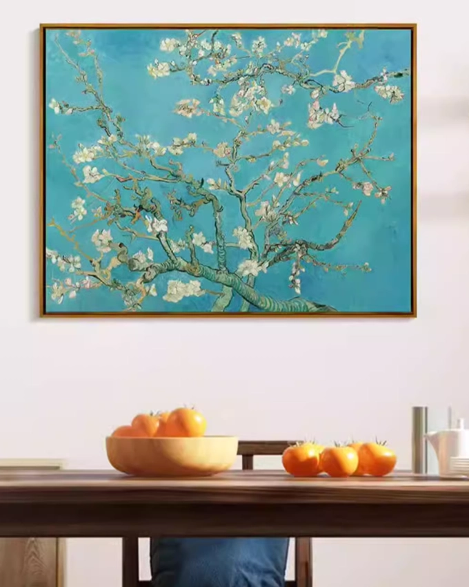 Alternative view of Moo Art Canvas Print By Van Gogh's "Apricot Blossom"