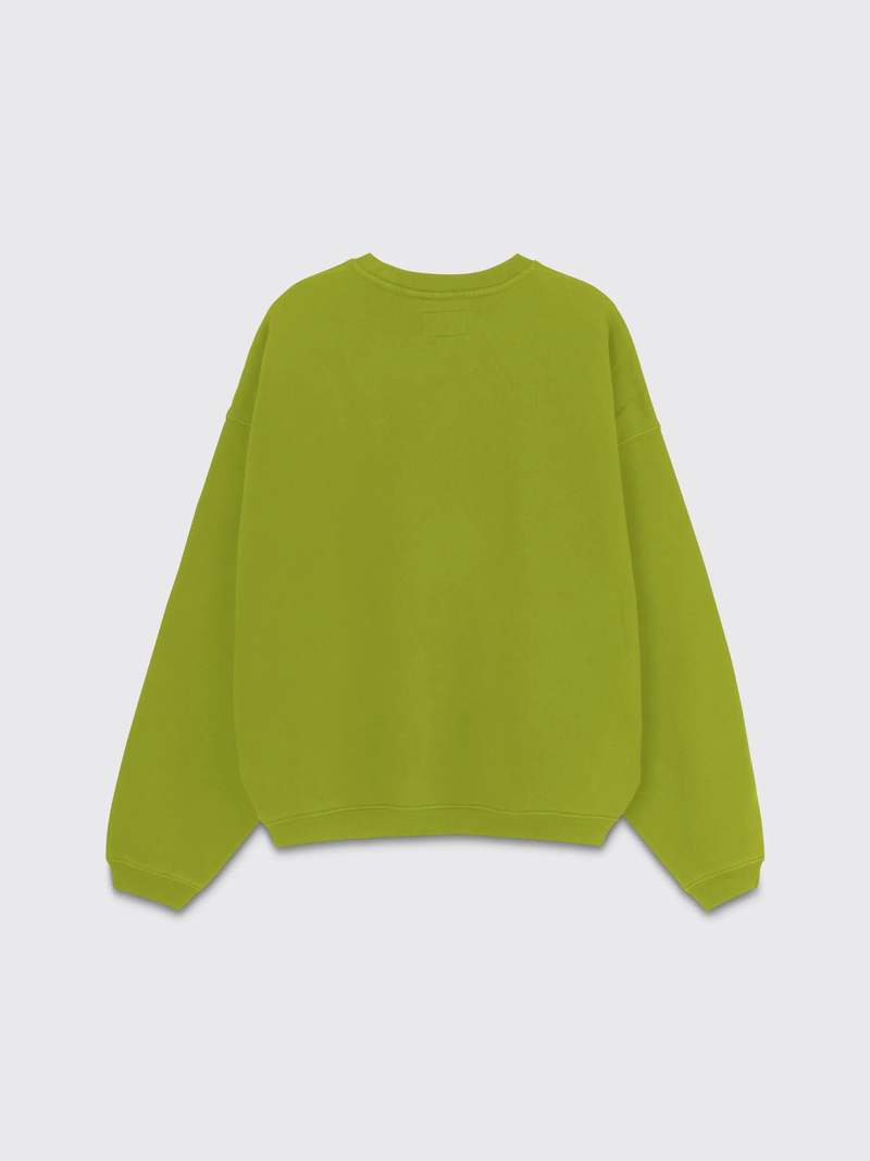 Alternative view of Stussy Big Crackle Sport Crewneck Sweatshirt Green