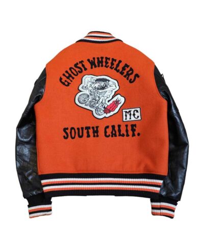 Alternative view of Urban Maverick Men's Logo-Patch Mixed-Media Color Block Leather Graphic Varsity Jackets