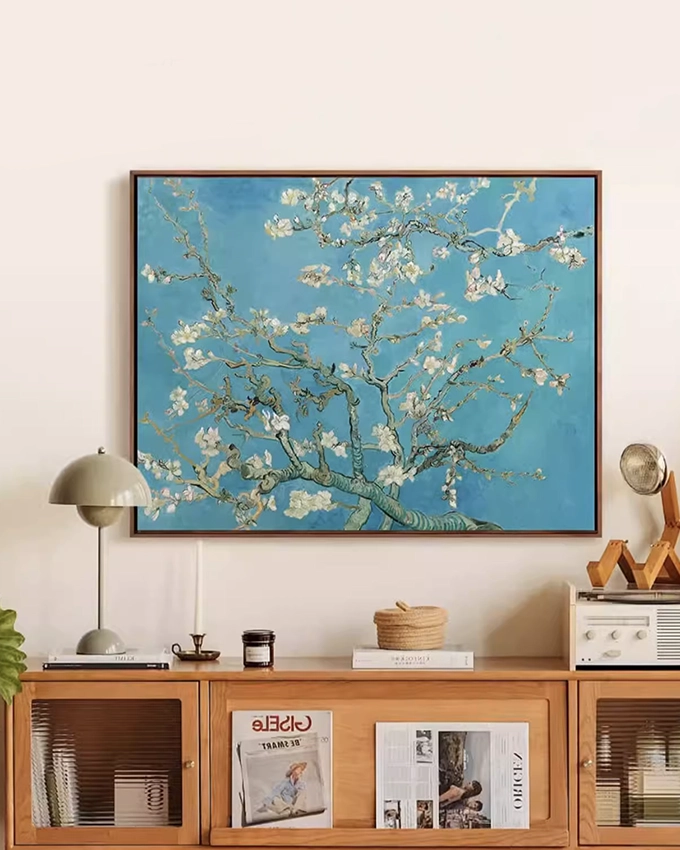 Moo Art Canvas Print By Van Gogh's "Apricot Blossom"