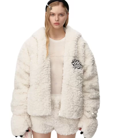 bear costume down jacket in white 13de marzo 688896