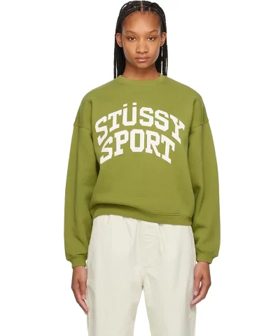 green big crackle sport sweatshirt