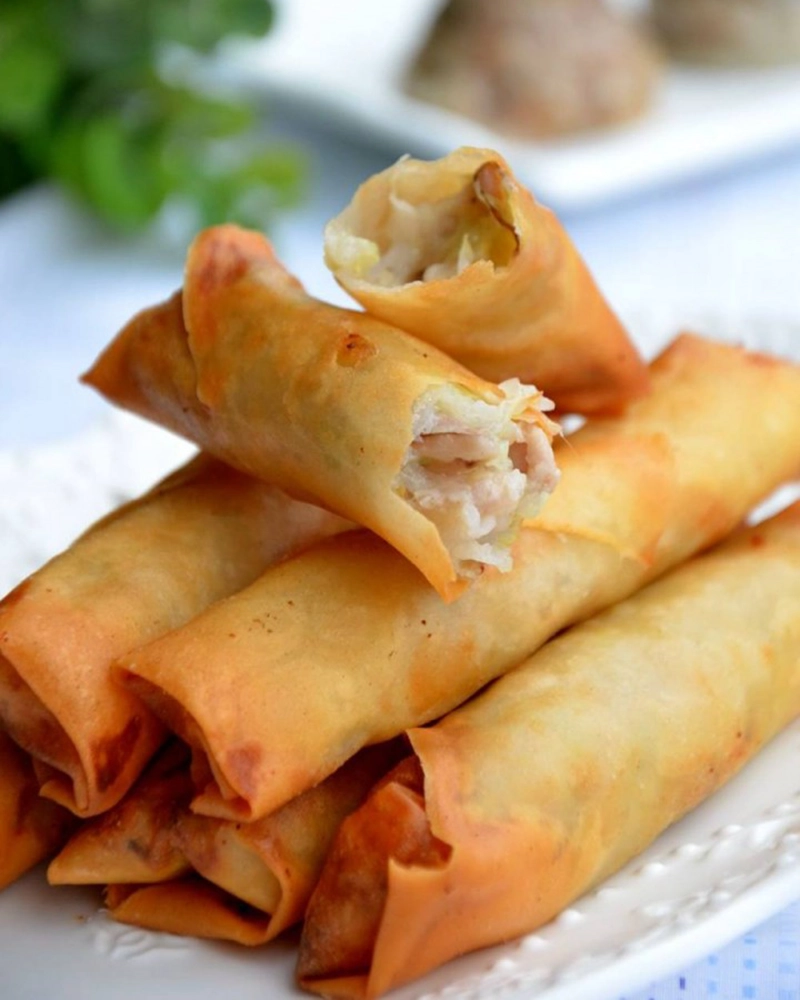Daoxiang Shanghai Fried Spring Roll with Napa Cabbage and Pork 4Pcs 上海爛糊肉絲春卷