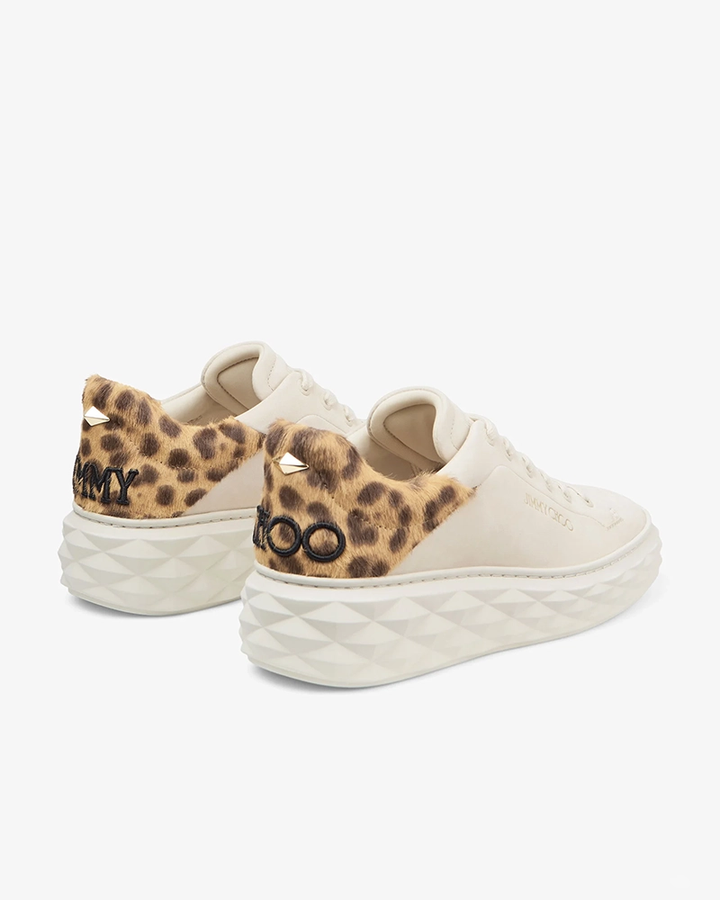 Alternative view of Jimmy Choo Diamond Maxi F II Chalk Leopard Print Leather Trainers