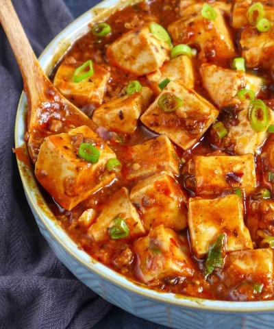 mapo tofu in spoon scaled 1