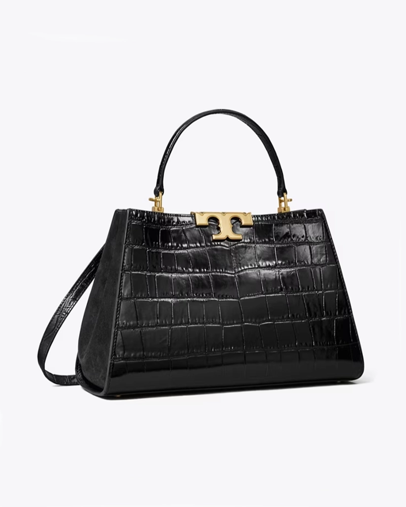 Alternative view of Tory Burch Eleanor Croc-Embossed Satchel