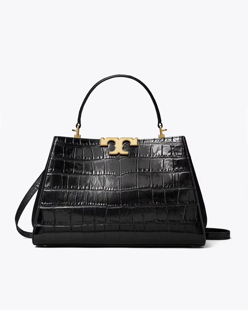 Tory Burch Eleanor Croc-Embossed Satchel
