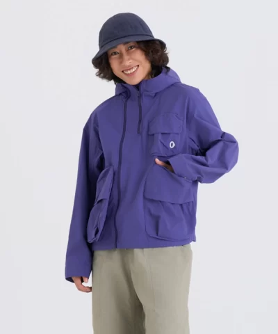 An Ko Rau Hooded Work Jacket with Multi-pocket