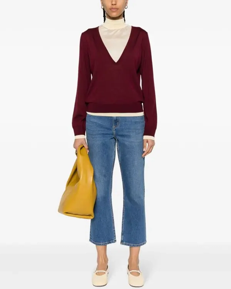 Alternative view of Tort Burch Flared Crop Jeans