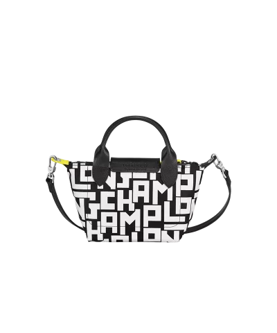 Longchamp Le Pliage LGP XS Top Handle Black white - Image 4