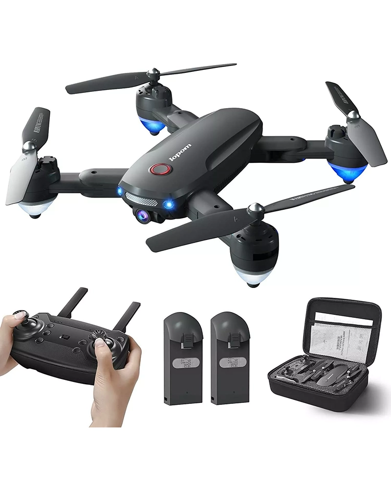 Lopom Drone 1080P Camera, WiFi FPV Foldable Drone Quadcopter 40mins Flight Time