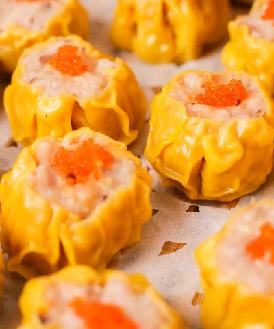shumai steamed and topped with smelt thumbnail