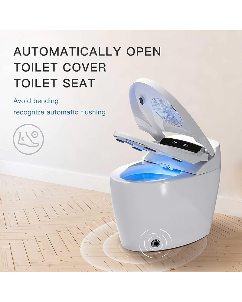 Alternative view of QPE Smart One-Piece Bidet Toilet with Heated Seat & Foot Sensor