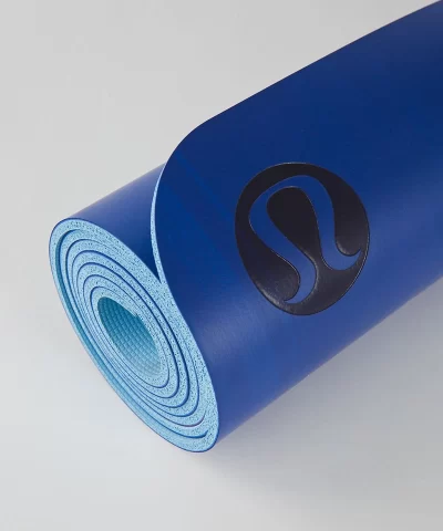 lululemon the reversible mat 5mm harbor blue white caspian blue 025498 8554
