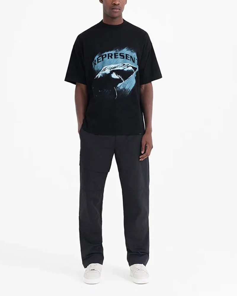 Alternative view of Represent Mens Shark T-shirt in Black