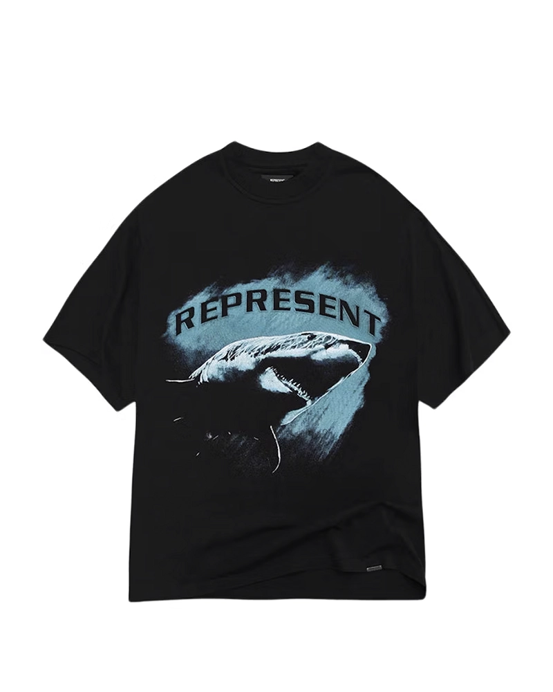 represent shark t shirt black copy