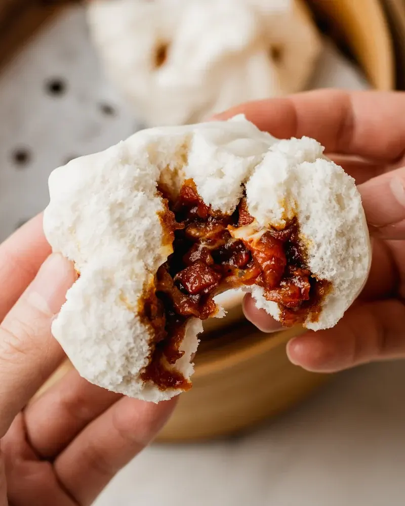 Alternative view of Sweet Wonton King Steamed Roasted Pork Bun 3 Pcs (蠔皇叉燒包)