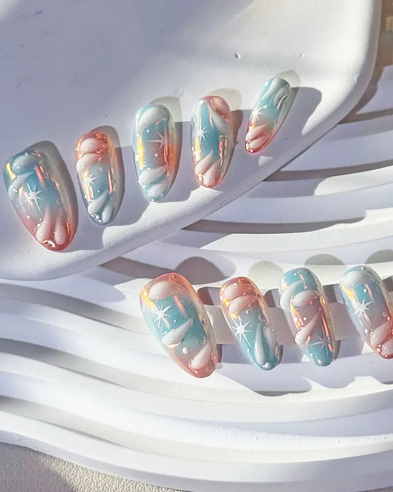 Alternative view of Celestial Waves on 3D Nail