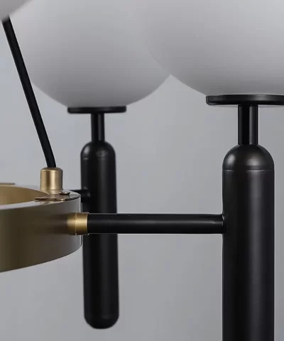 adjustable lamp custom designed for white contemporary chandeliers and metal art features 5