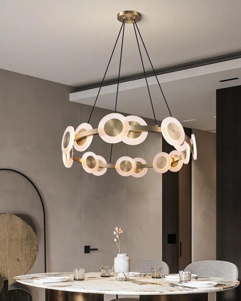 Alternative view of Vintage Industrial Dining Room 16 LED Light Chandelier