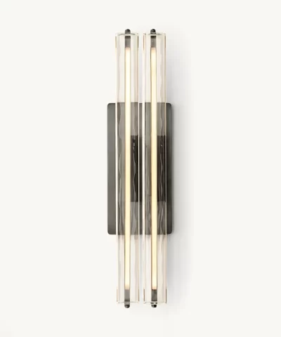 audubon crystal double sconce 6
